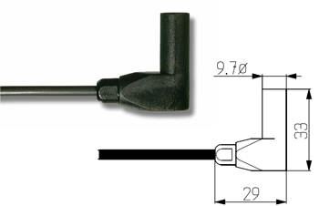 4mm Large Right Angle Plug