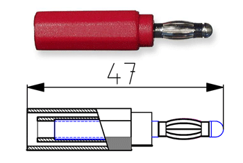 4mm - 4mm Safety Plug Adaptor